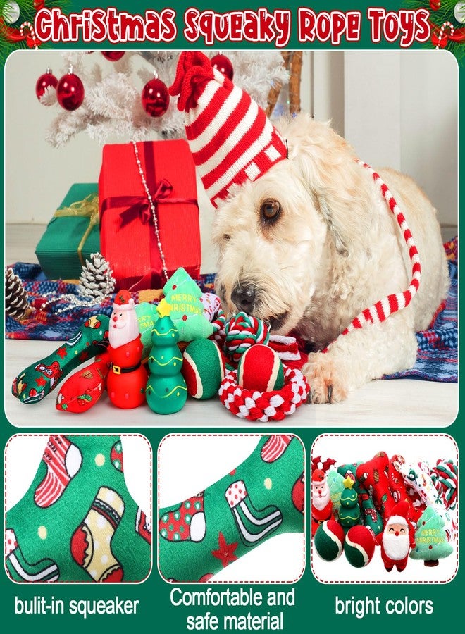 Suilung 16 Pcs Christmas Dog Advent Calendar 2025 Santa Claus Squeaky Toys Xmas Candy Cane Interactive Ball and Bones Chew Toy for Small Medium Large Pets Puppy Teething Training Gift(Xmas) - Image 5